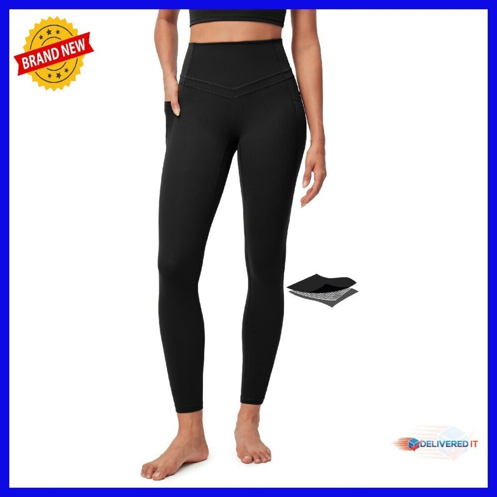 High Waist Compression Leggings with Pockets Tummy Control Workout Yoga Pants